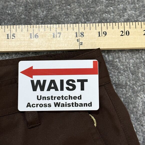 Coral Bay Golf Capri Pants Women 18 Brown Tropical Metallic Embroidery i85 - Picture 8 of 12